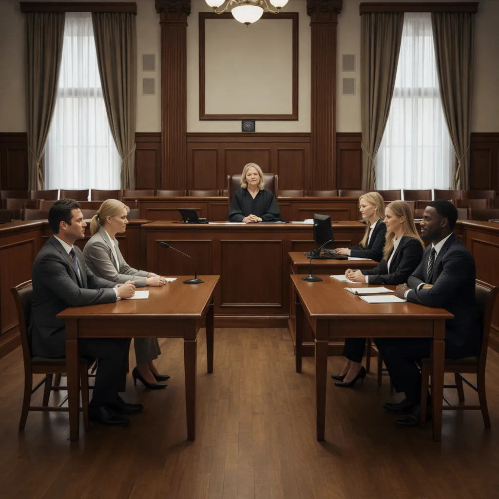 Expert witness testimony materials on rental valuation in a courtroom setting